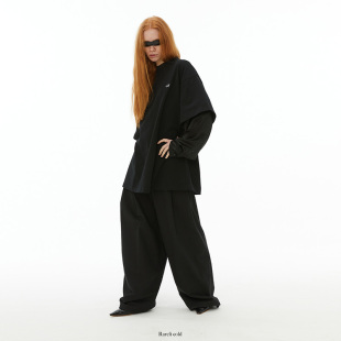 拼接假两件长袖 醋酸袖 T恤 Rarelicold Rockrio