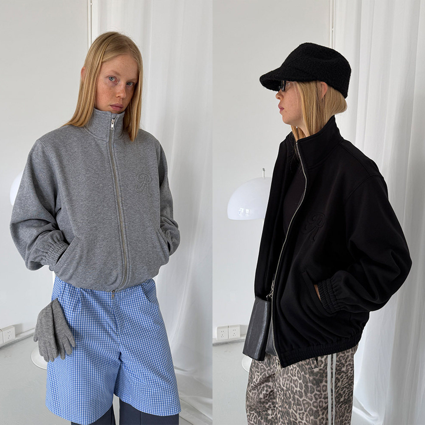 Rockrio Rarelicold 加绒夹克领拉链卫衣,女装/女士精品,卫衣/绒衫,淘宝优惠券,粉丝福利购,淘宝优惠卷