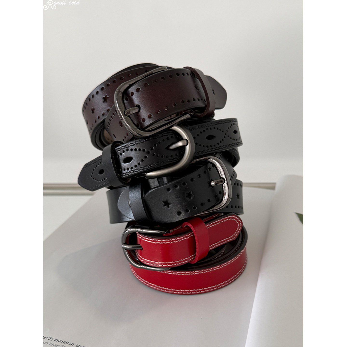 Rockrio Rarelicold 四款日常搭配的皮带 男女同款腰带