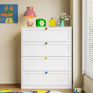 奶油风铁皮斗柜家用储物收纳整理空间大抽屉客厅电视柜阳台飘窗柜