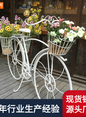 欧式家居摆件拍摄装饰大自行车婚庆摄影装饰铁艺橱窗道具摆花