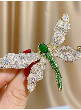 新款高奢绿色蜻蜓时尚百搭个性优雅大气旗袍连衣裙外套设计款