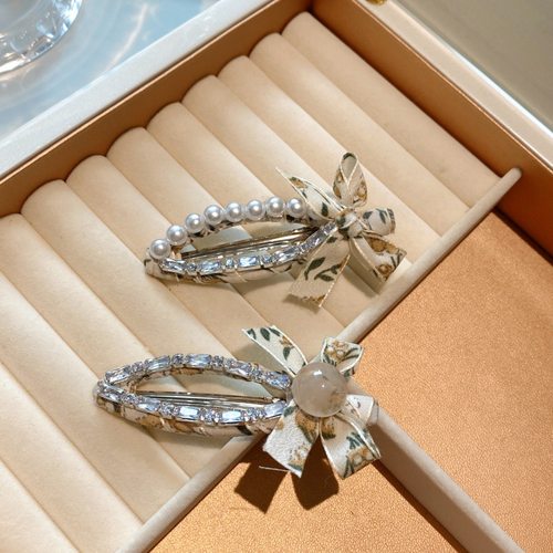 韩国发夹闪钻珍珠刘海夹高级感碎花一字夹小清新侧边夹碎发BB夹女