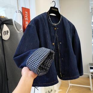 牛仔外套女2025春秋新款休闲韩系宽松慵懒chic小个子上衣早秋短款
