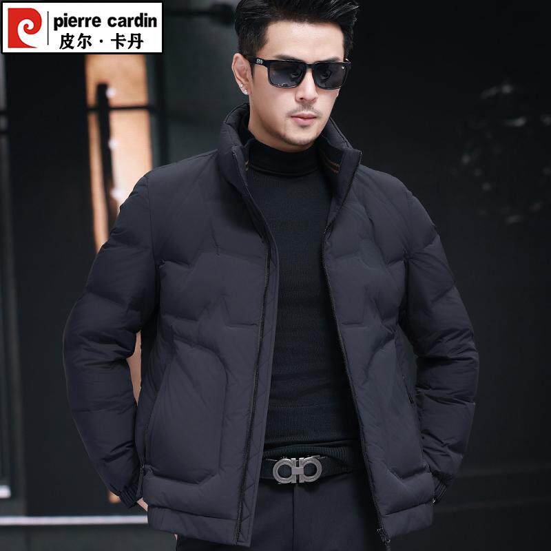 皮尔卡丹冬季男士羽绒服短款外套