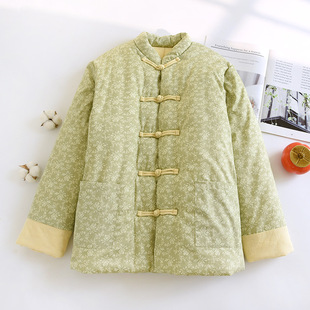 冬季女士加厚保暖棉衣新中式纯棉花手工棉服中老年妈妈装棉袄外套