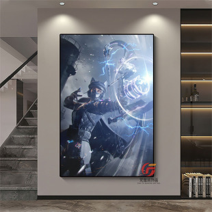 三角洲行动挂画电竞酒店宿舍网吧威龙露娜红狼装 饰画热门游戏海报