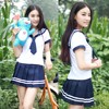 美少女學生裝藍色學生制服學士服DS領舞服演出服女警空姐制服誘惑