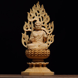 金匠大作不动明王生肖守护神摆件虚空藏本命佛像莲花底座家居供奉