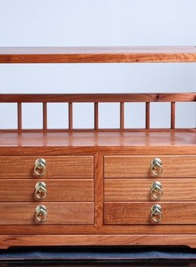 金匠大作缅甸花梨全独板多功能茶水柜茶饼柜红木中式茶具收纳柜茶