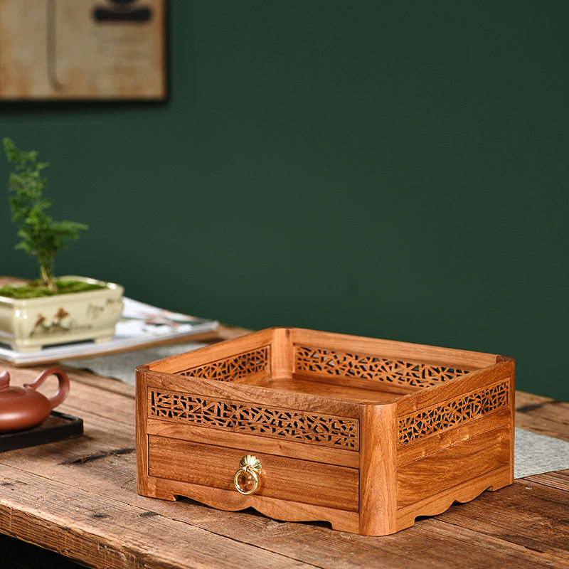 金匠大作梨茶盒实木高档茶饼收纳盒高端精致茶托盘木制茶叶盒家用,餐饮具,茶饼盒,淘宝优惠券,粉丝福利购,淘宝优惠卷