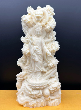 金匠大作牙果九龙平安摆件观世音菩萨佛像家居博古架装饰品工艺品