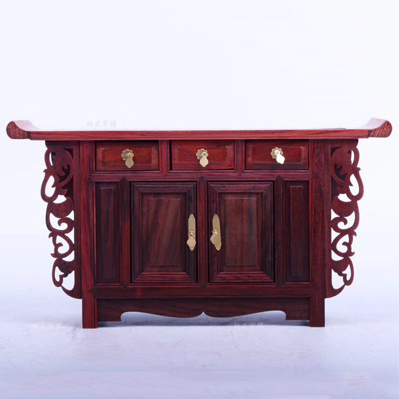 金匠大作红酸枝实木翘头柜微型家具摆件木质工艺品直销,住宅家具,红木餐边柜,淘宝优惠券,粉丝福利购,淘宝优惠卷