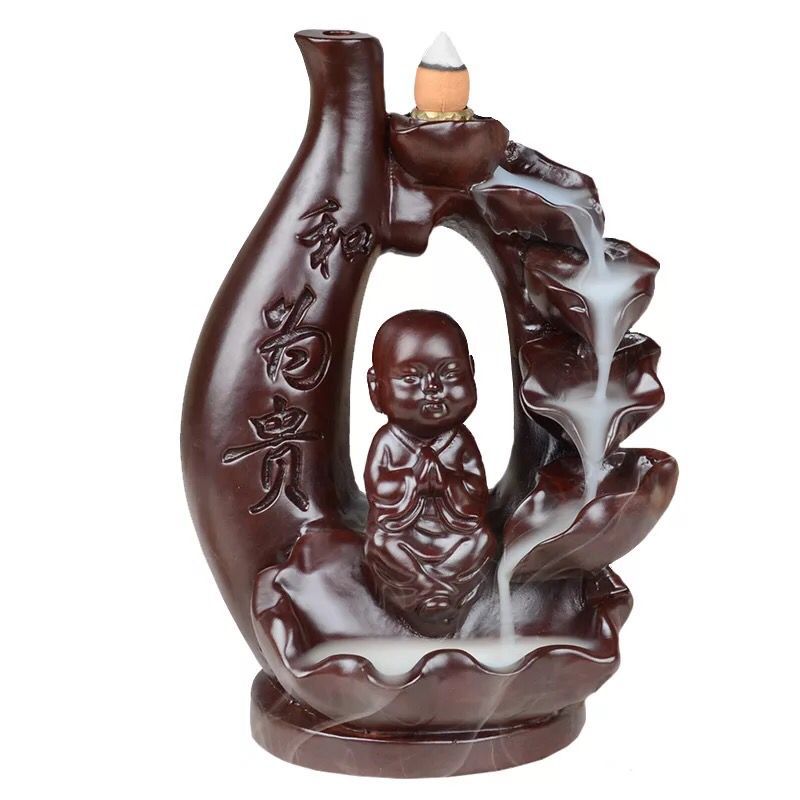 金匠大作黑檀木和为贵倒流檀香炉红木摆件观赏茶道禅意客厅茶道熏