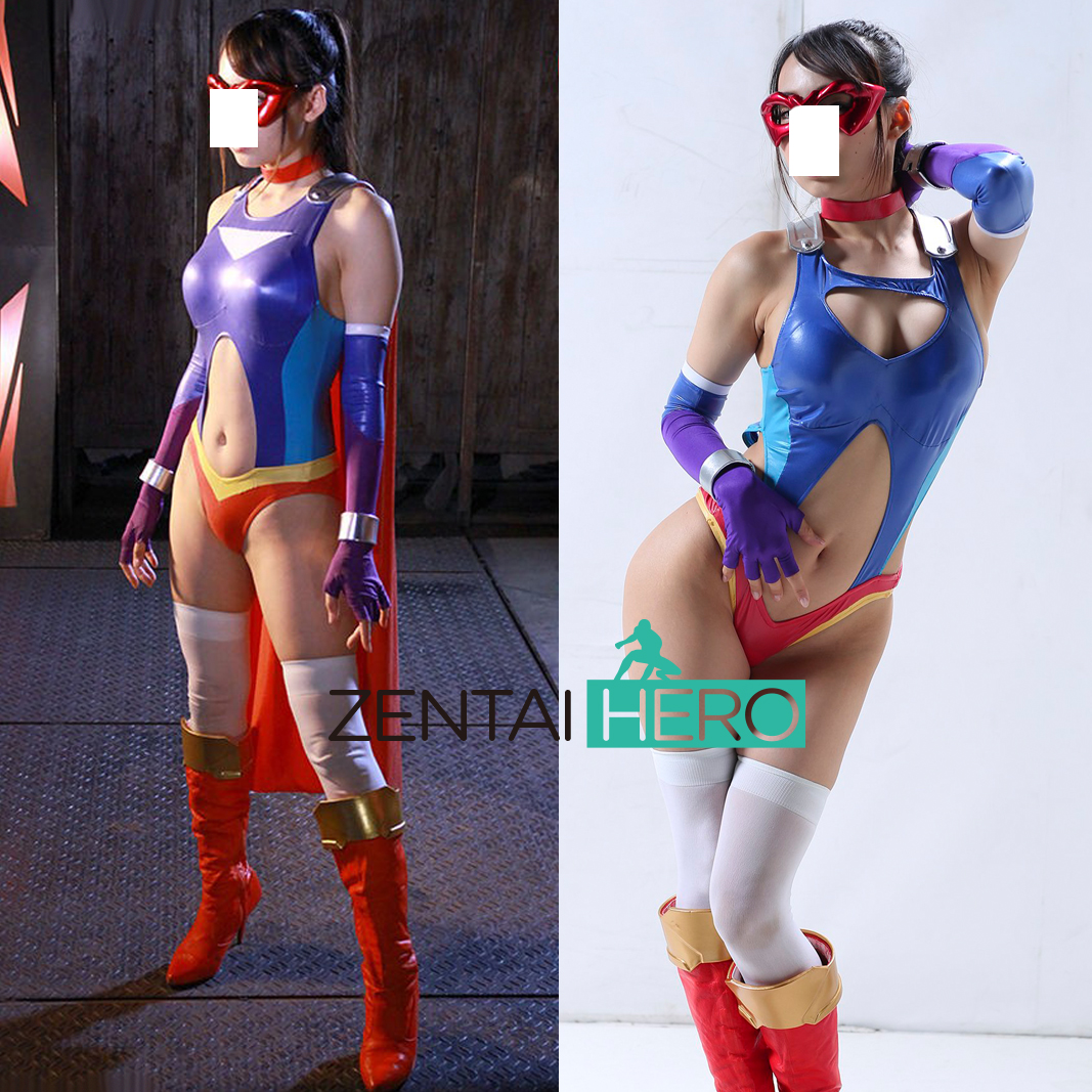 特摄女超人性感英雄heroine gigalady服装女PU拼接紧身衣扮演服
