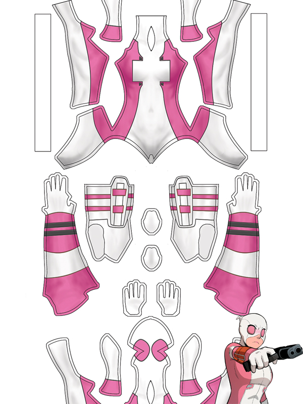 漫威电影新款格温侍Gwenpool连体紧身衣从cosplay服饰战斗服