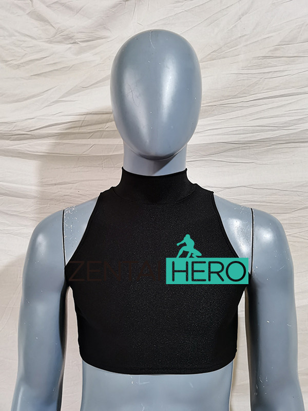 黑色性感短上衣背心zentai cos紧身衣 高弹莱卡连体紧身衣打底衣