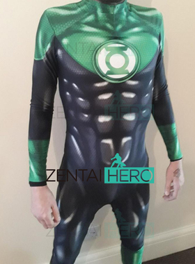DC漫画 超级英雄绿灯侠连体紧身衣 Green Lantern Corps Cosplay