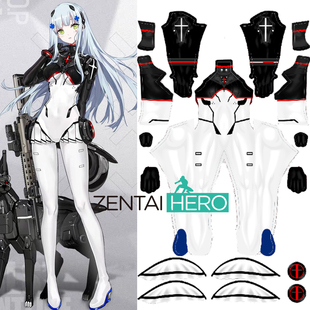 游戏定制款 少女前线 子夜福音HK416弹力印花连体紧身衣cosplay服