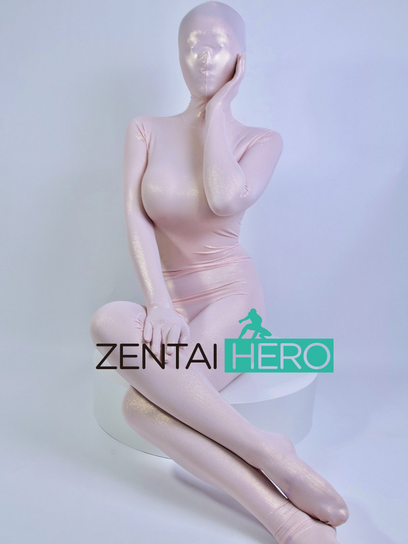 定制情趣新款粉色炫彩波光圆点紧身衣弹力莱卡连体全包服装zentai