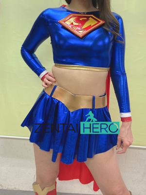 supergirlheroine英雄服装蓝色