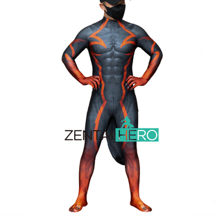 定制狗狗兽装连体衣弹力莱卡印染兽设犬系紧身衣zentai带尾巴