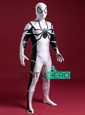 升级版未来基金会黑色加皮边连体紧身衣Future Foundation扮演服