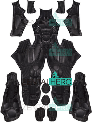 3D印染莱卡 蝙蝠侠英雄连体紧身衣Arkham Batman Cosplay 无披风