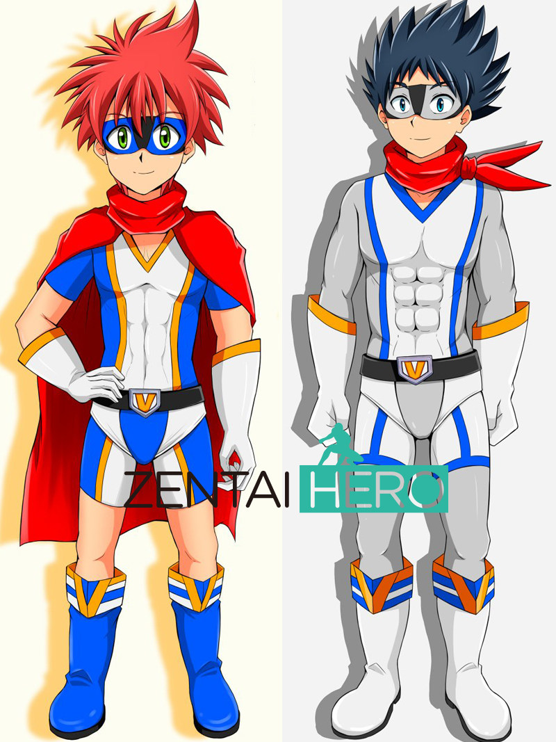 二次元同熾原勝利弹力莱卡拼接打底衣Cosplay服装男victory red