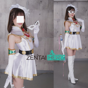 giga系列魔法假面水手服连体cosplay服装白色缎面Sailor Cosplay