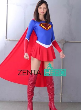 G社Heroine女英雄supergirl超女弹力莱卡超级英雄连体紧身衣女cos