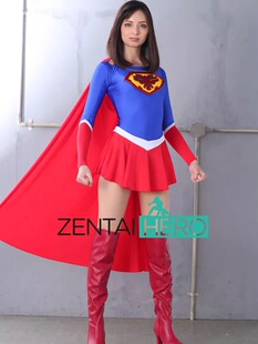 G社Heroine女英雄supergirl超女弹力莱卡超级英雄连体紧身衣女cos