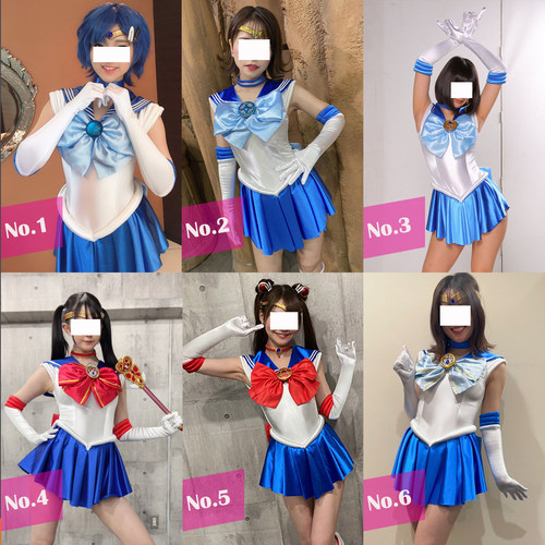 特摄性感giga蓝白缎面美少女战士水手服水野亚美cosplay连体裙