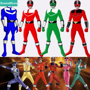 超能战士Power Rangers Cosplay未来战队时连者英雄连体紧身衣6色