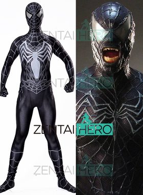 二次元漫画 黑色反派托比毒液Venom Raimi Saga Cos英雄紧身衣