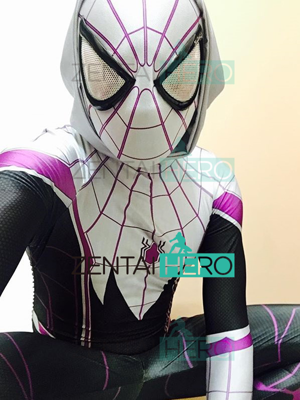 实拍 格温超级英雄归来连体紧身衣 Homecoming cosplay服装男