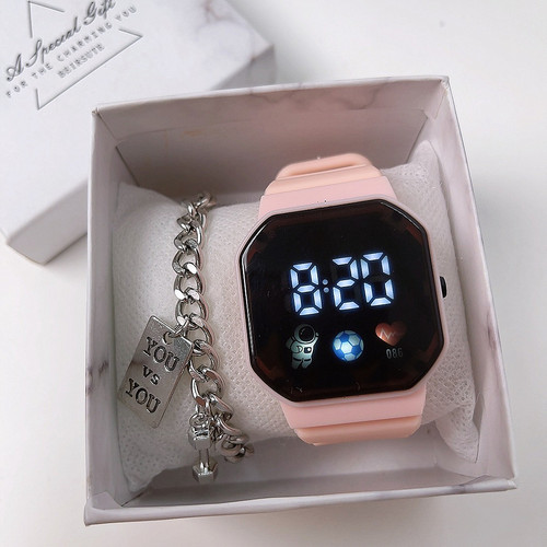 儿童电子手表只看时间女孩女童