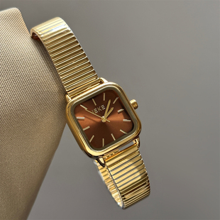 2026年新色鎏金显白小众不撞款手表女精致轻奢高档气质链条式女表