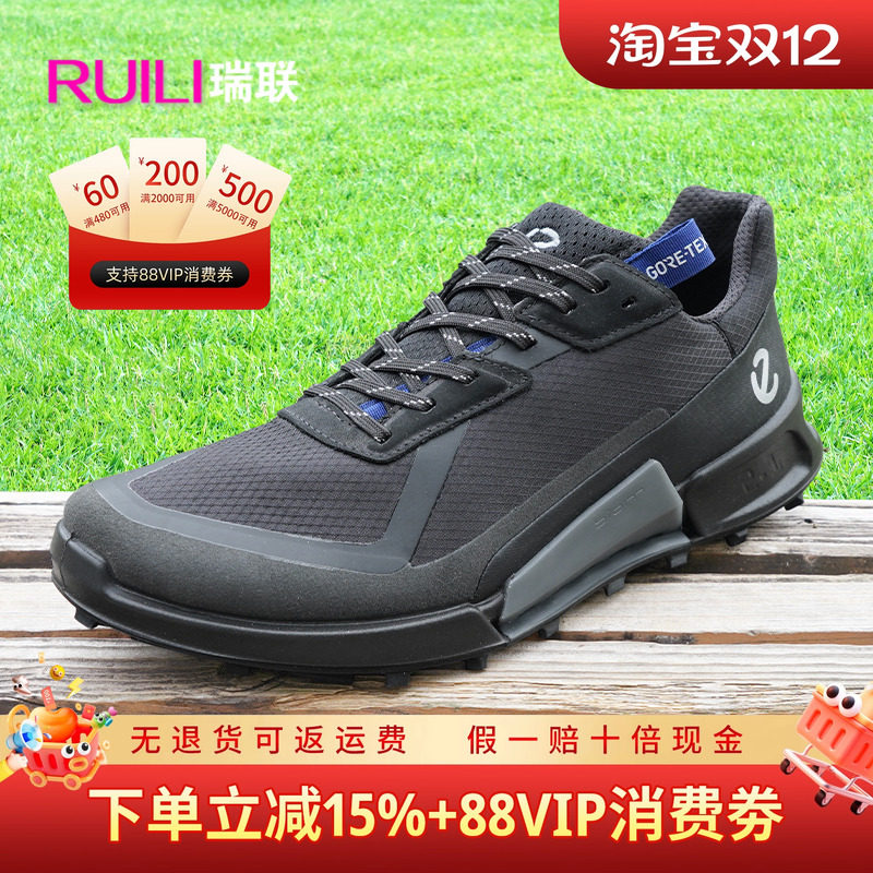 瑞联ECCO爱步男鞋春秋防水透气运动休闲鞋健步2.1越野822834现货