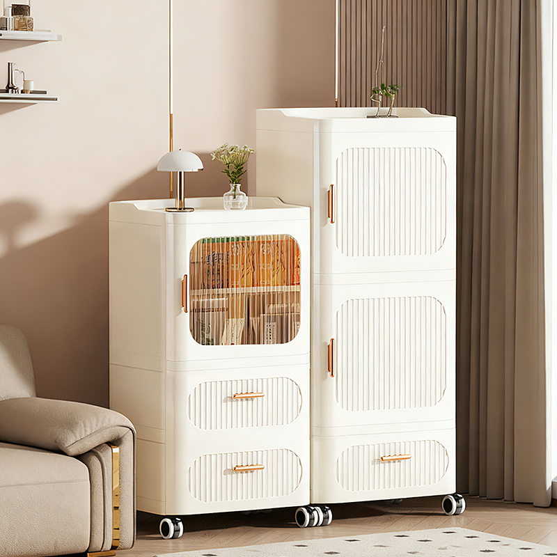 加厚单开门抽屉式收纳柜组合柜