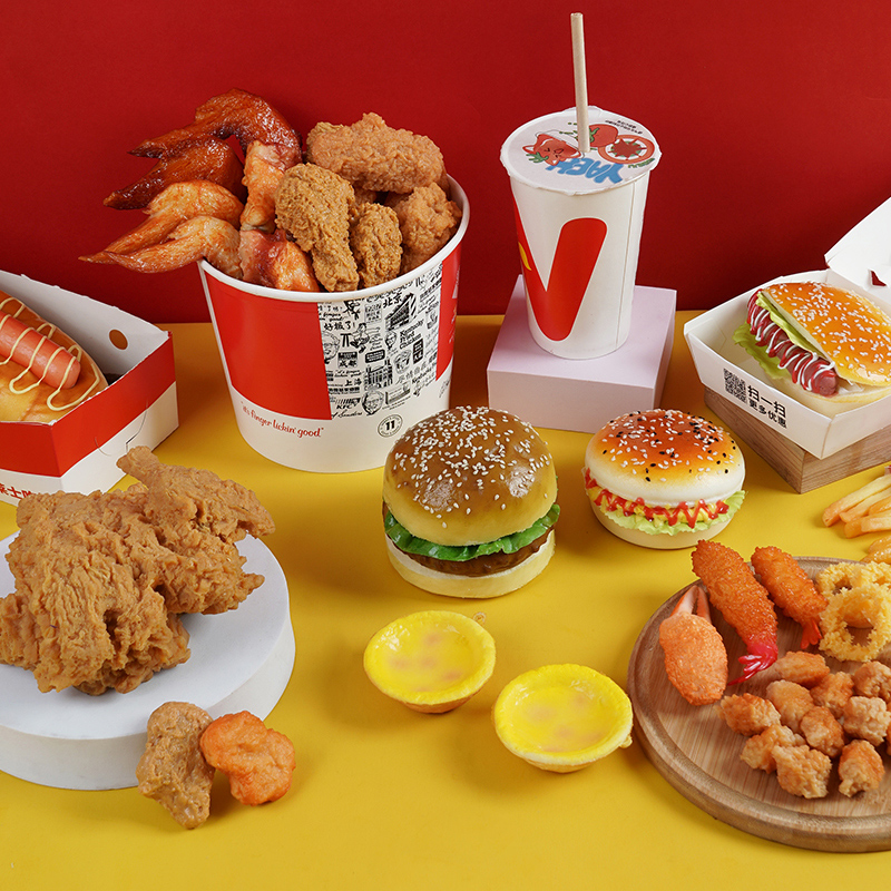 仿真汉堡模型肯德基薯条炸鸡鸡腿