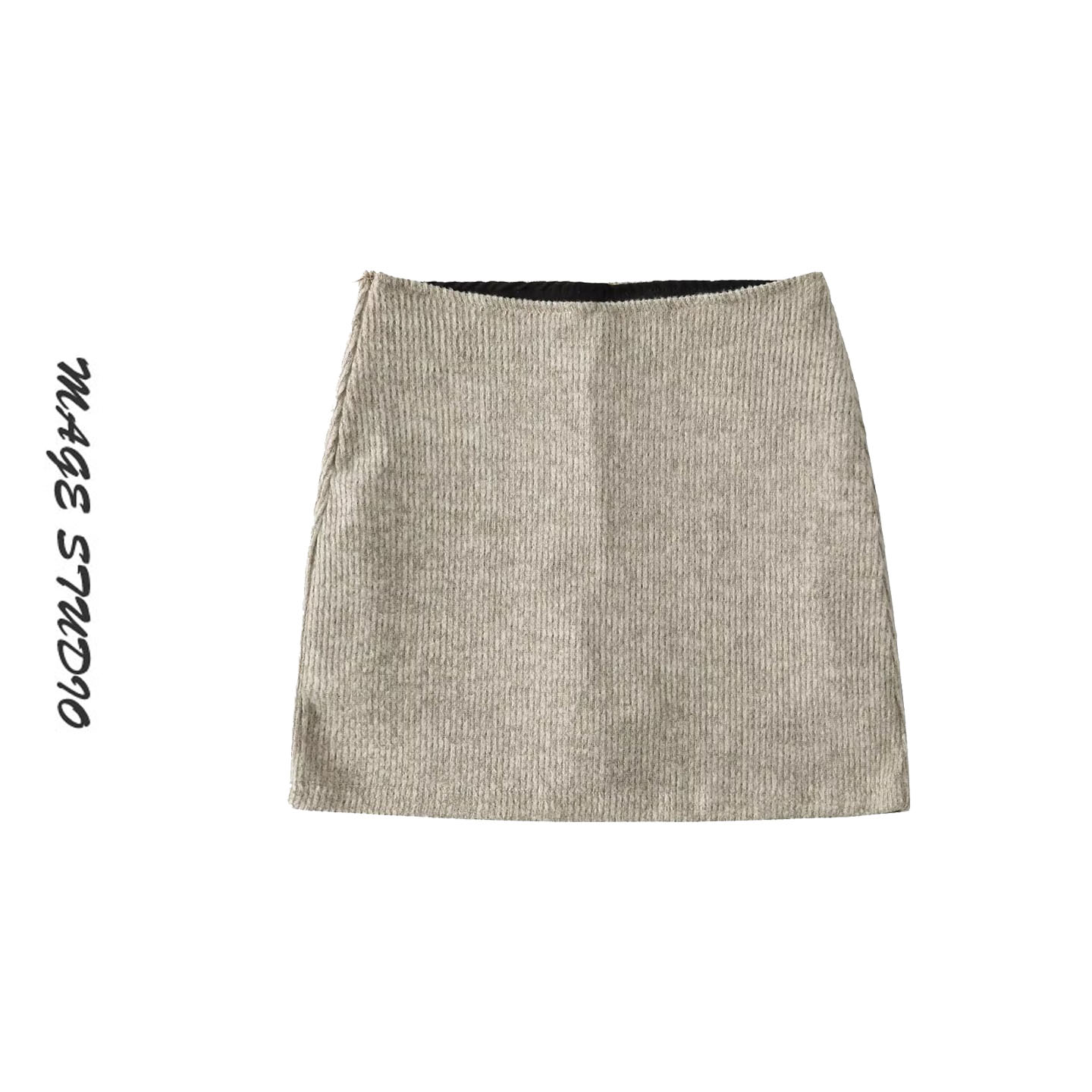 2025早春新款高腰针织纯色半身裙