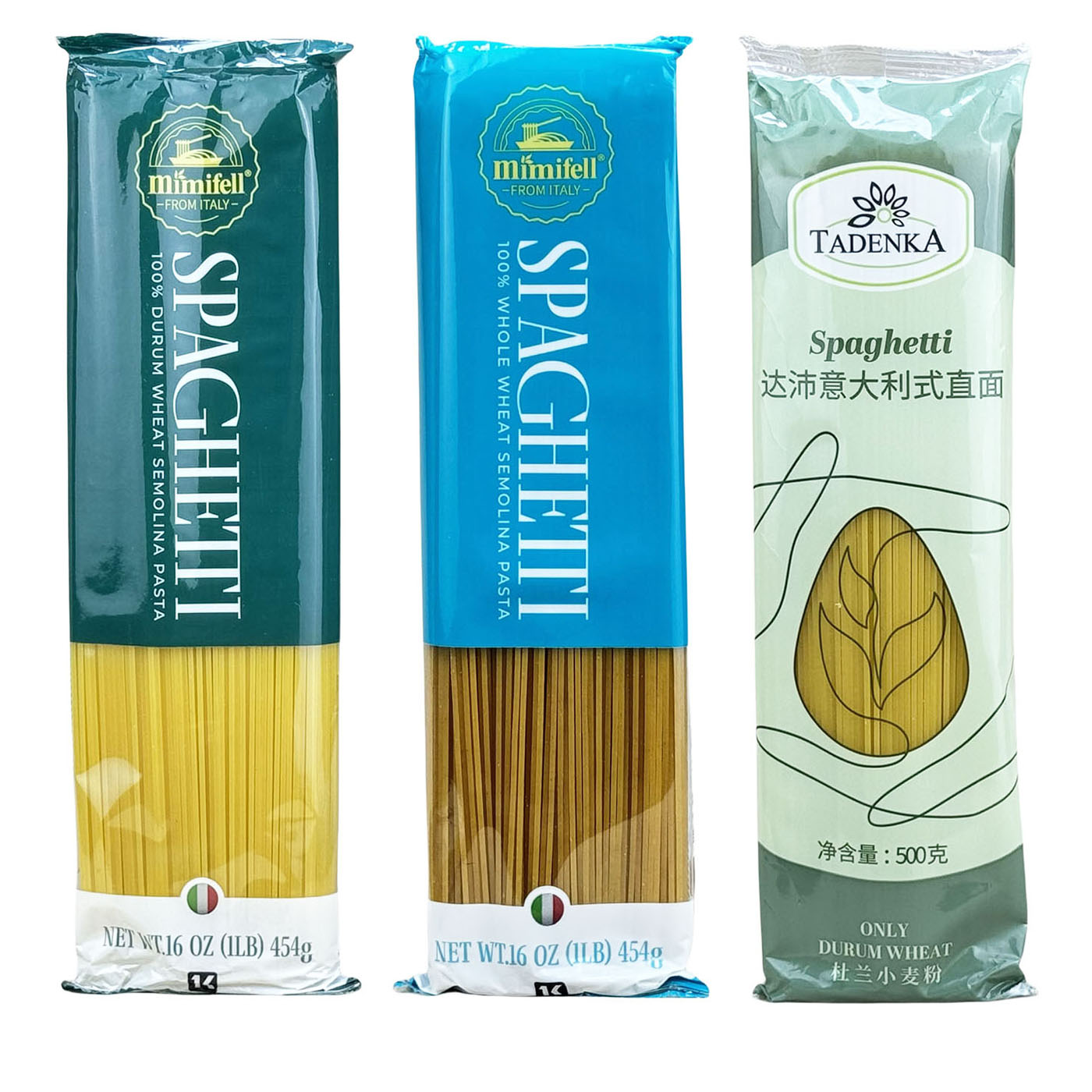 意大利进口全麦直形意大利面454g