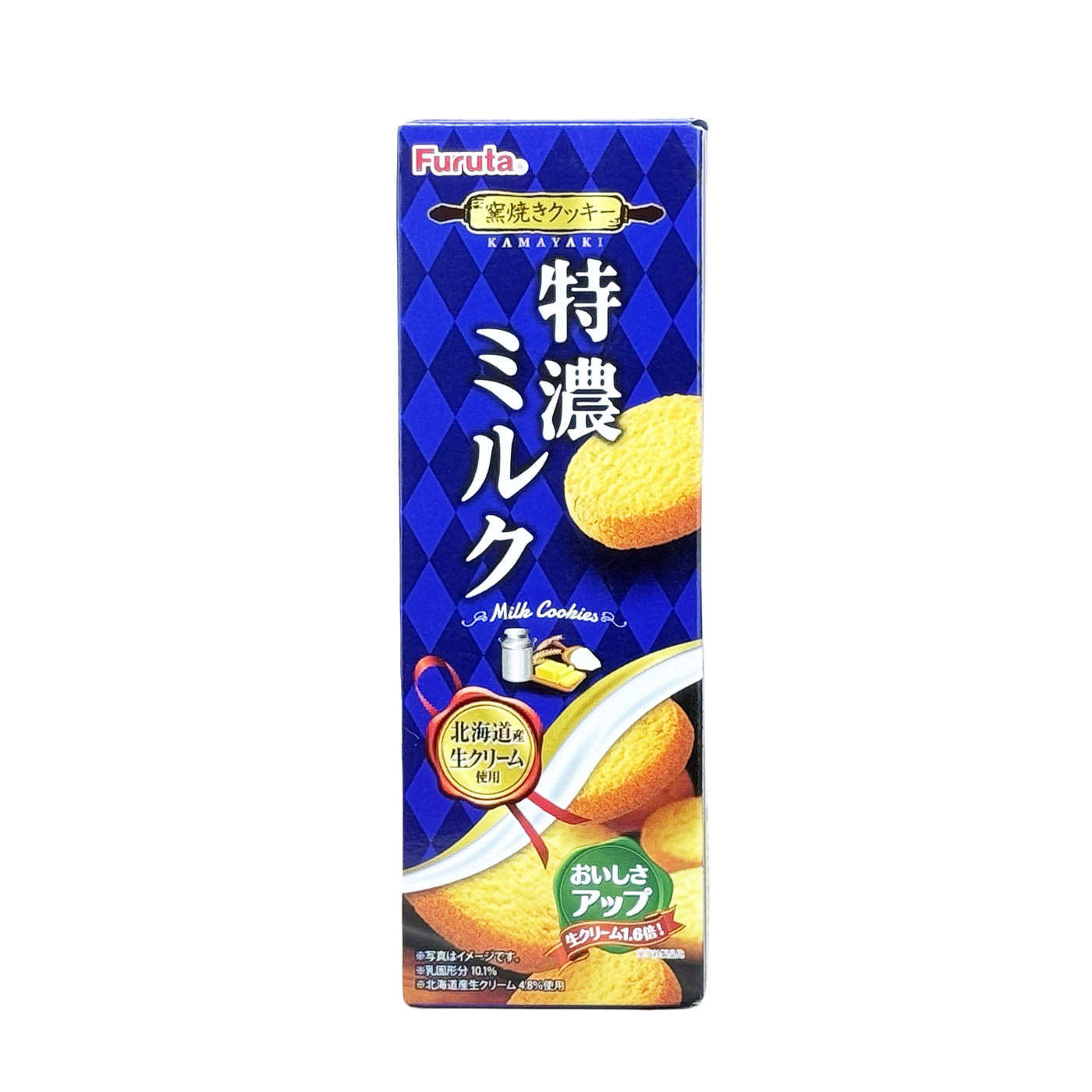日本原装进口 富璐达特浓牛奶曲奇饼干67g 零食糕点点心 临期