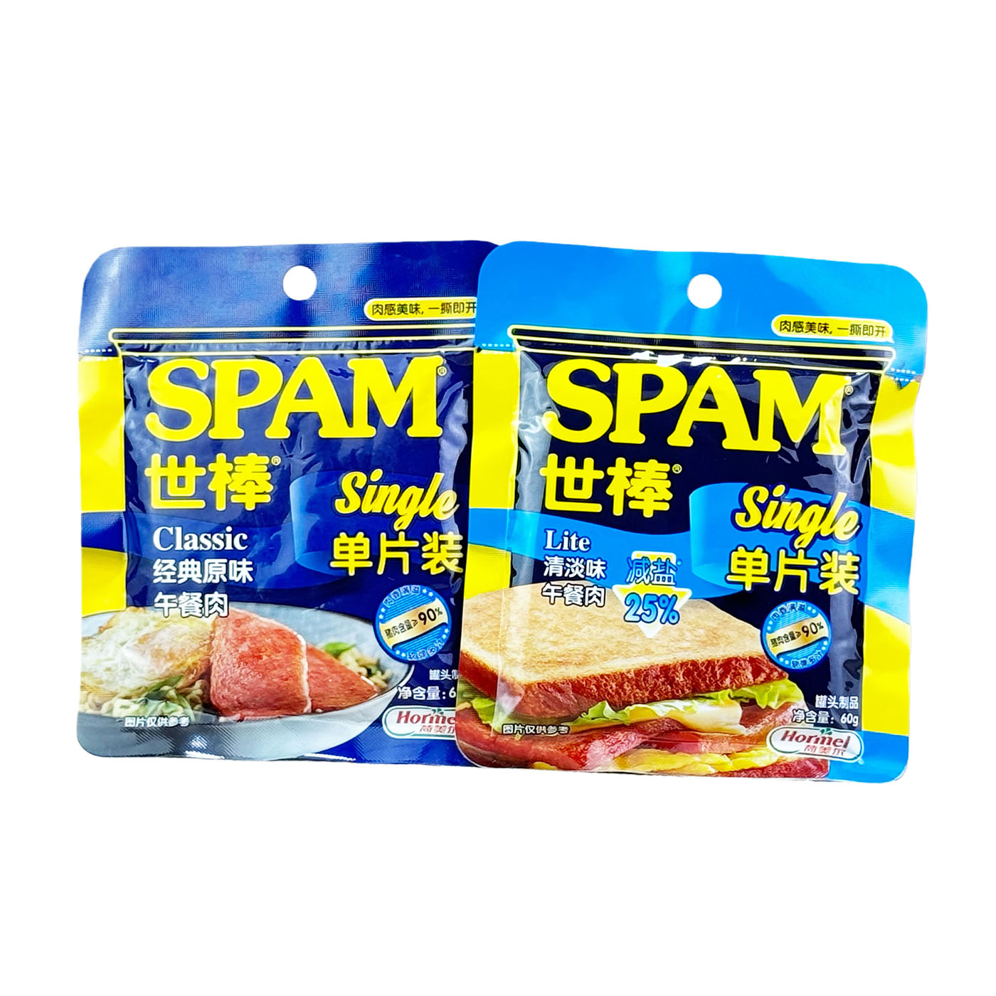 世棒清淡味午餐肉60g单片装