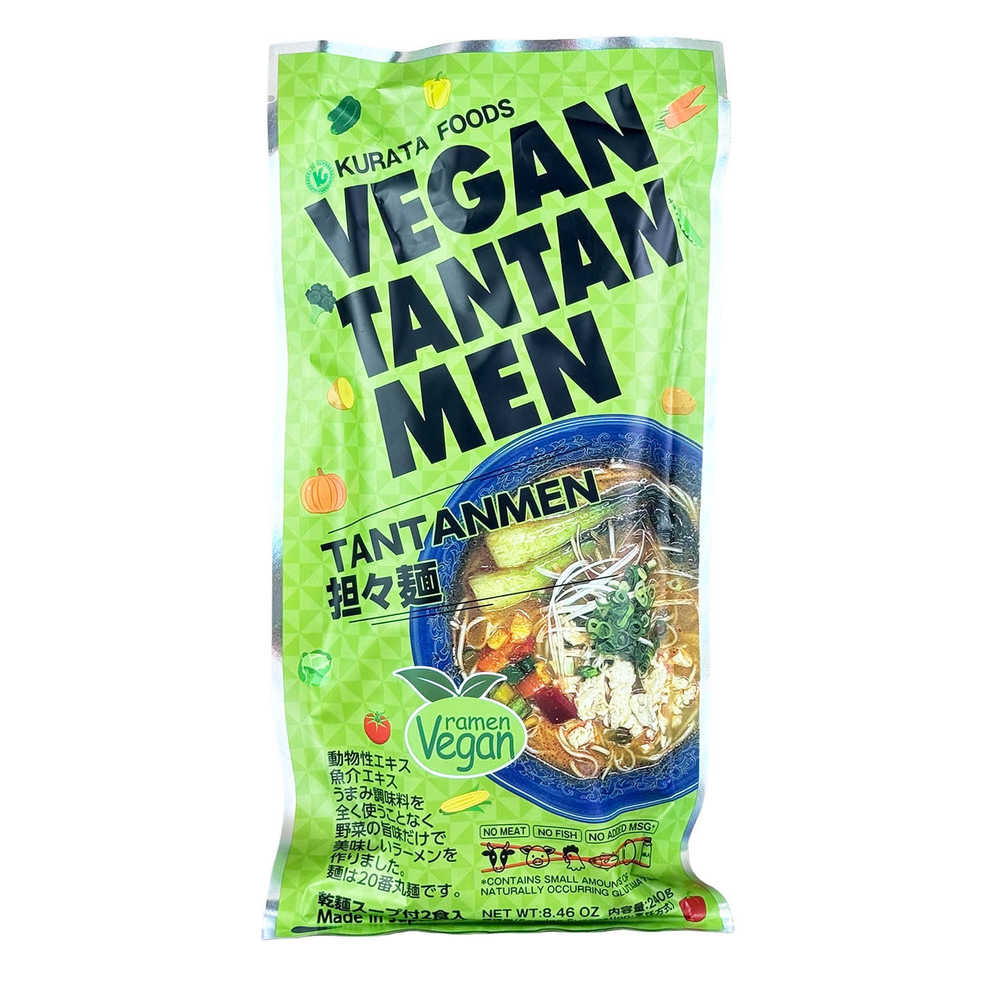 日本原装进口 仓田素食担担面240g含料包 煮面挂面面条临期