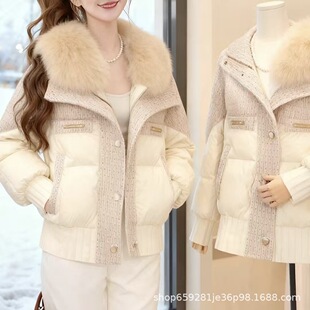 小个子韩系棉服女款2025新款冬高级感小香风气质夹棉加厚棉袄外套