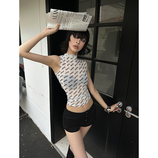 Fanptntox 美式辣妹低腰短裤女夏季新款紧身显瘦百搭热裤外穿裤子