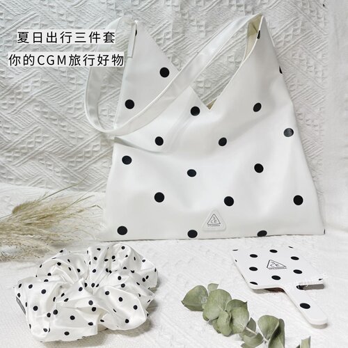 3CE波点托特包化妆镜大肠发圈