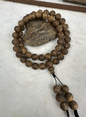 奇楠沉香老料9mm手持圆珠双圈17克+A028花果蜜香甜凉感十足